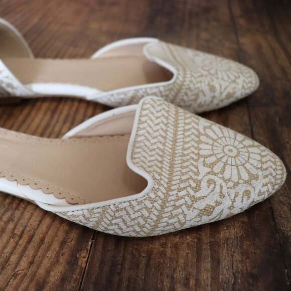 White Bohemian-style Flats - Picture 3 of 5